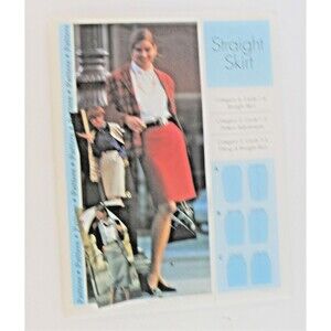 Vintage Sewing Step By Step Uncut Pattern Straight Skirt NOS